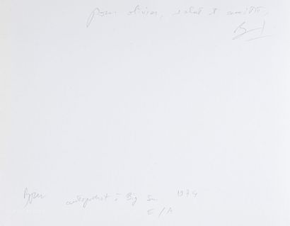 Bernard PLOSSU (né en 1945) Autoportrait Big Sur

1974 

Signé, daté, titré et dédicacé...