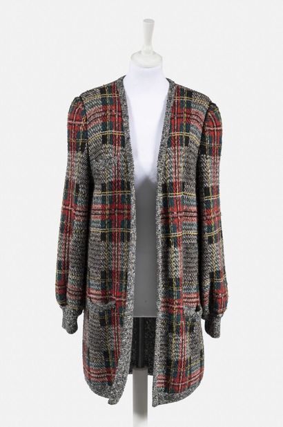 VALENTINO Boutique Long gilet en laine à motif écossais 
Taille M

État d'usage