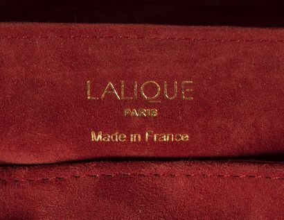 CHLOE ET LALIQUE -CHLOE- red leather satchel bag, chain shoulder strap, with its...