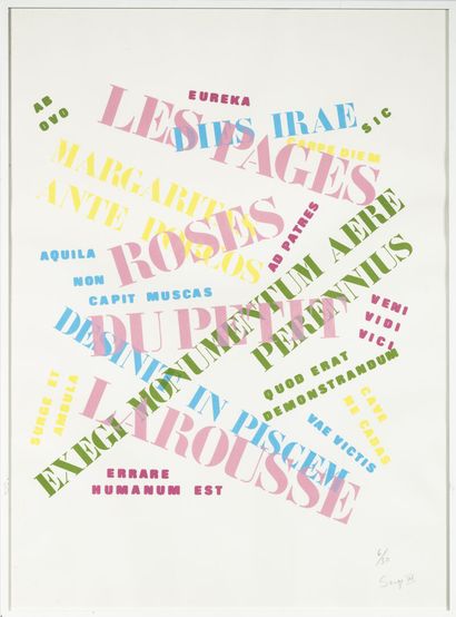 SERGE III (1927-2000) Les pages roses du petit Larousse
Sérigraphie
Signée et numérotée...