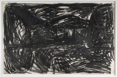 AUBERT Michel (1930-2019) Paysage, 1977
Fusain sur papier
Signé et daté en bas à...