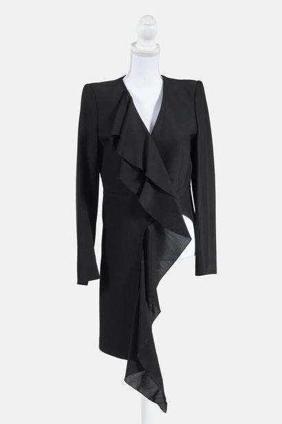 SONIA RYKIEL Asymmetrical jacket in black wool and viscose, Size 38, Very good condition

Attached...