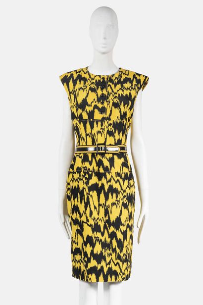 JEAN LOUIS SCHERRER BOUTIQUE Set including a belted mid-length tank dress and a silk...