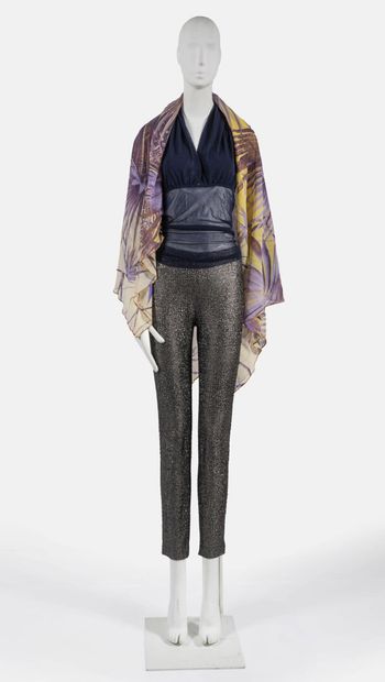 JEAN PAUL GAULTIER - Jean Paul Gaultier, Pantalon style legging en polyamide et élasthanne...