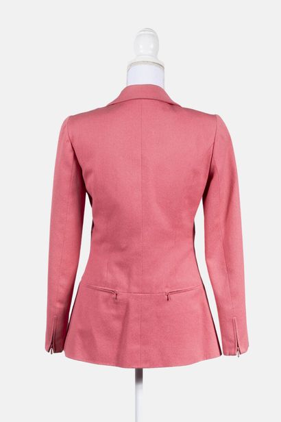 CHLOE Pink cotton jacket with three buttons and patch pockets with zipper on the...