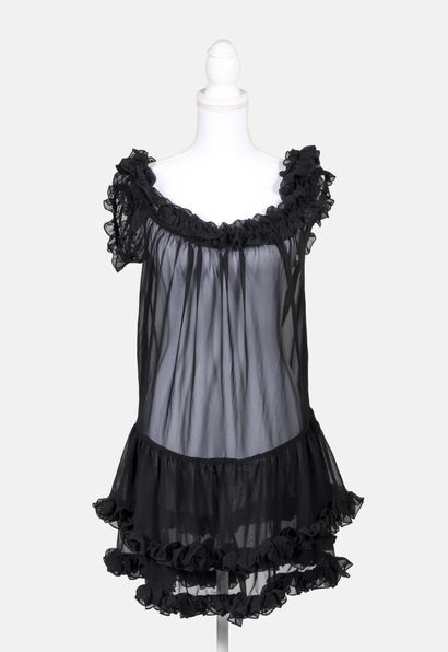 CHANTAL THOMASS Black polyester negligee
Size 40 FR

Original label, slightly un...
