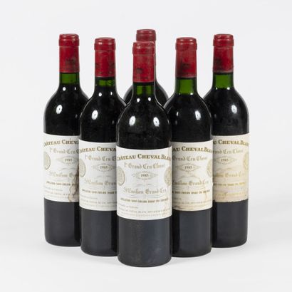 6 bouteilles Château Cheval Blanc 1985