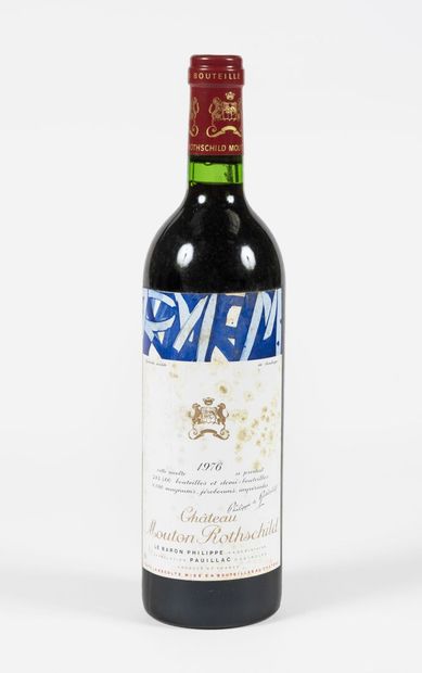 1 bouteille Château Mouton Rothschild 1976 - Etiquette par Pierre Soulages