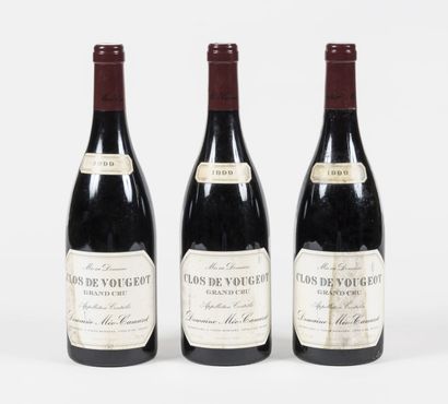 3 bouteilles Clos de Vougeot, Domaine Méo-Camuzet 1999 3 bouteilles Clos de Vougeot,...