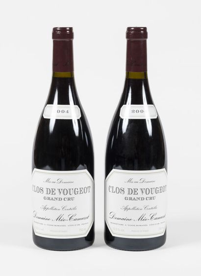 2 bouteilles Clos de Vougeot, Domaine Méo-Camuzet 2004 2 bouteilles Clos de Vougeot,...