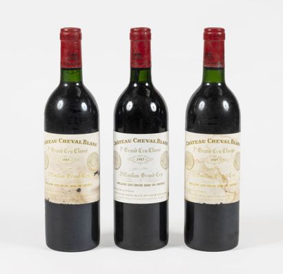 3 bouteilles Château Cheval Blanc 1985