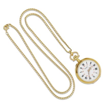 null Montre de col et chaîne en or

La montre de col en or 18K (750), le cadran blanc...