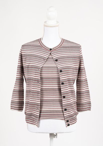BOTTEGA VENETA Twin set consisting of a cardigan and a short-sleeved knit sweater...