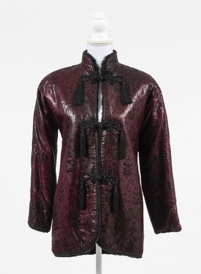 Attribué à Jean-Louis Scherrer Chinese-inspired long jacket, black rabbit lining
Presumed...