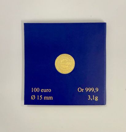 FRANCE Une pièce de 100 euros en or jaune (999,9), édition de la monnaie de Paris,...