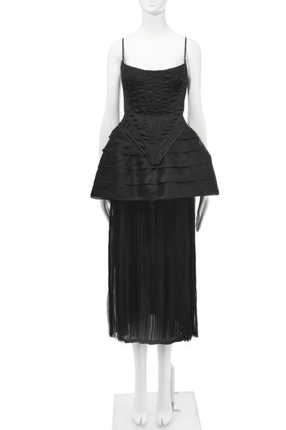 CHANEL HAUTE COUTURE Black satin corset dress, Fall-Winter 1992-1993

A black satin...