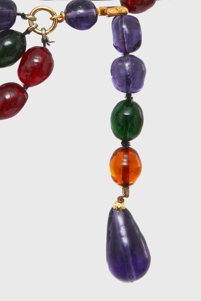CHANEL HAUTE COUTURE Ceinture ornée de perles de verre colorées, Automne-Hiver 1992-1993

A...