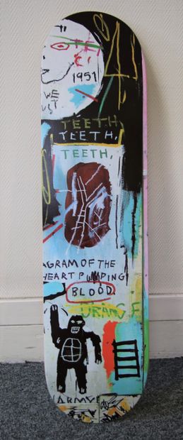 THE SKATEROOM X JEAN MICHEL BASQUIAT D'après Jean Michel Basquiat, Impression sur... Gazette Drouot