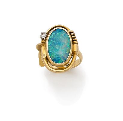 FERNAND DEMARET (1924-2013) FERNAND DEMARET (1924-2013)

Bague asymétrique en or...