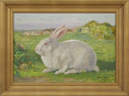 MINNA BITTNER (1876-1965) MINNA BITTNER (1876-1965)

The White Rabbit

Oil on canvas,...