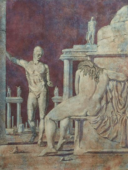PIERRE SOUST (1924-2001) PIERRE SOUST (1924-2001)

Couple in the ancient ruins

Mixed...