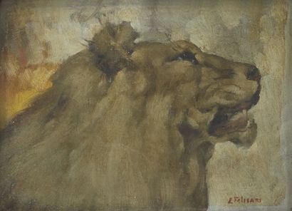 Enrico FELISARI (1897-1981) ENRICO FELISARI (1897-1981)

Head of a lioness

Oil on...