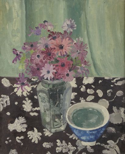 JANE SIMONE BUSSY (1906-1960) JANE SIMONE BUSSY (1906-1960) 

Anemones 

Oil on canvas,...