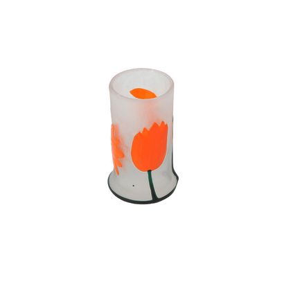 DAUM Nancy DAUM NANCY 

Small cylindrical vase with a flared base in acid frosted...