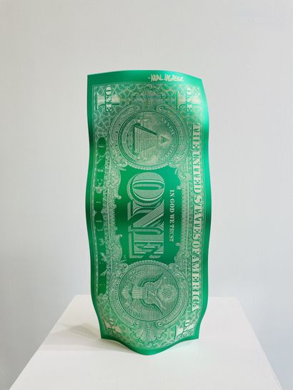 Karl LAGASSE (né en 1981) KARL LAGASSE (BORN 1981)

"One Dollar Green", 

Sculpture...