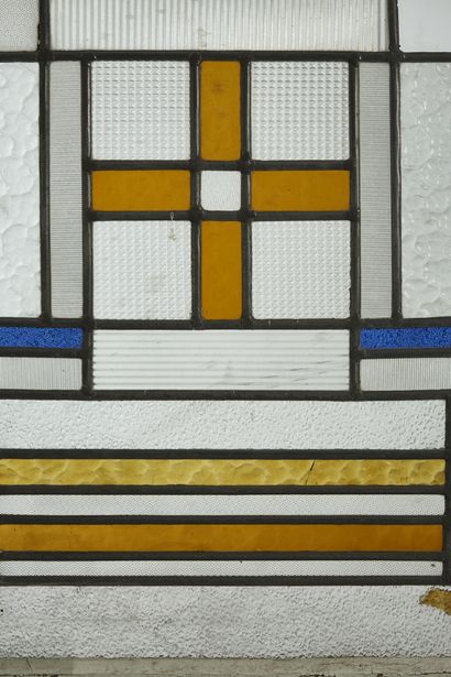 LOUIS BARILLET (1880-1948) LOUIS BARILLET (1880-1948)

Suite of three Art Deco stained...
