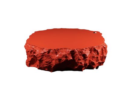 STUDIO SUPEREGO STUDIO SUPEREGO

Coffee table rock in red expanded foam tinted, patinated...