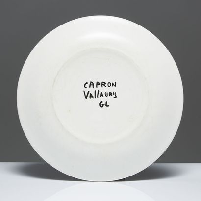 ROGER CAPRON (1922-2006) ROGER CAPRON (1922-2006)

Earthenware plate with, decoration...