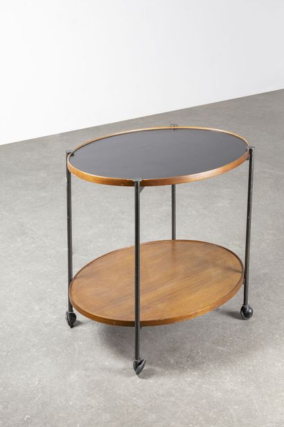 PAOLO TILCHE (1925-2003) PAOLO TILCHE (1925-2003)

An oval sideboard, black lacquered...