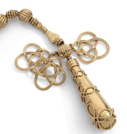 CARTIER - TRAVAIL DES ANNÉES 1950 Long necklace called "Arabian necklace" in 18K...