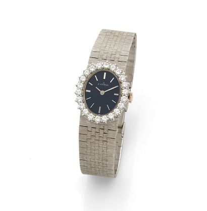 EVIANA EVIANA
Lady's wristwatch in 18K (750 thousandths) white gold, circa 1950,...