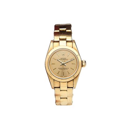 ROLEX OYSTER PERPETUAL LADY ROLEX OYSTER PERPETUAL LADY
Bracelet watch of woman out...