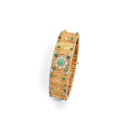 HAUSMANN & Co HAUSMANN & Co
Montre bracelet de dame, circa 1950, en or 18K (750 millièmes),...