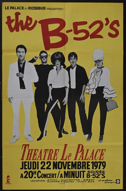 The B-52's The B-52's
Théâtre Le Palace, 1979
Affiche de concert pliée.
Poster Condition...