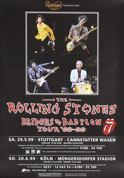 Rolling Stones Rolling Stones 
Bridges To Babylon
Poster allemand, 1999
Condition...