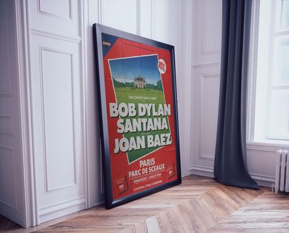 Bob Dylan / Santana Bob Dylan / Santana
Parc de Sceaux, 1984
Affiche de concert pliée....