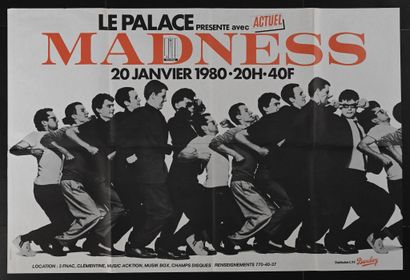Madness Madness
Le Palace, 1980
Affiche de concert pliée. Impression LMP Communication.
Poster...