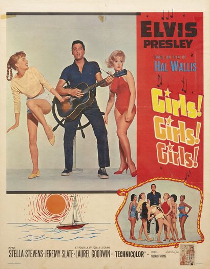 Elvis Presley Elvis Presley 
'Des filles... encore des filles' 
Poster belge plié
H...