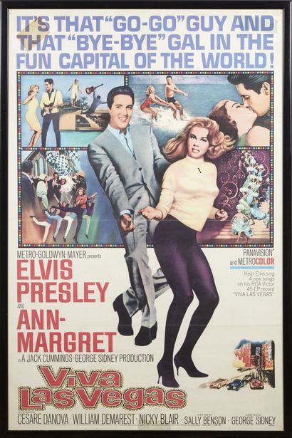 Elvis Presley Elvis Presley
'Viva las Vegas',1964,
Poster américain plié,
(Légère...