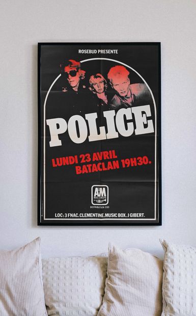 The Police The Police
Bataclan, 1979
Affiche de concert pliée. Impression : Union...