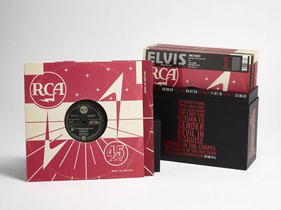 Elvis Presley Coffret vinyles 45T d'Elvis Presley numéroté 14390, édition limitée...