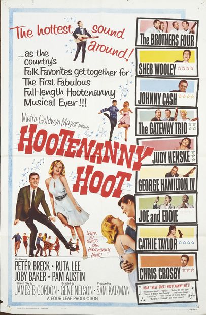 Poster 'Hootenanny Hoot' (1963 Johnny Cash) Poster plié 'Hootenanny Hoot' (1963 Johnny...