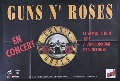 Guns N' Roses Guns N' Roses
Hippodrome de Vincennes, 1992
Affiche de concert pliée....