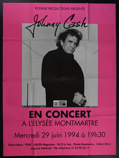 Johnny Cash Johnny Cash
Élysée Montmartre, 1994.
Affiche de concert pliée.
Condition...