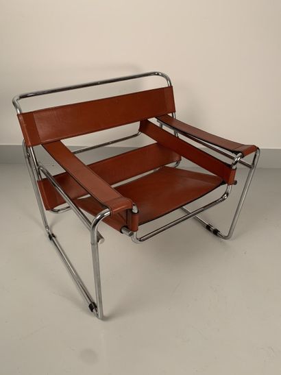 Marcel Breuer (1902-1981) MARCEL BREUER (1902-1981)

Grand fauteuil, "Wassily", édition...