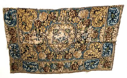 null EMBROIDERY IN STITCH

Panel with blue and beige motifs, rich stylized floral...